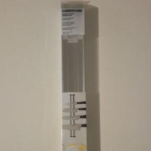 Farberware Clear Acrylic Magnetic Knife Strip with Silver Accents